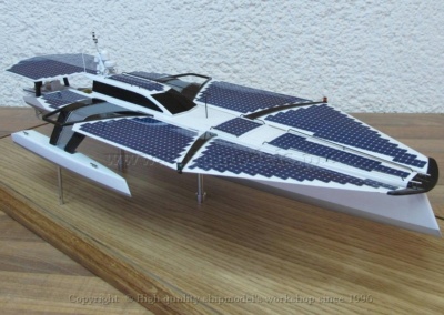 The model of trimaran with solar panels_14