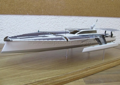 The model of trimaran with solar panels_20