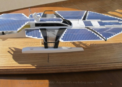 The model of trimaran with solar panels_23