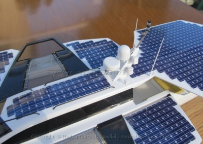The model of trimaran with solar panels_8